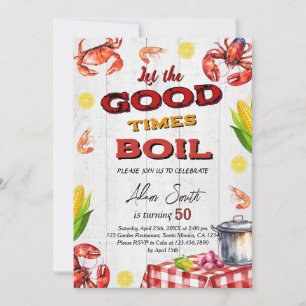 Seafood Birthday Party Invitation