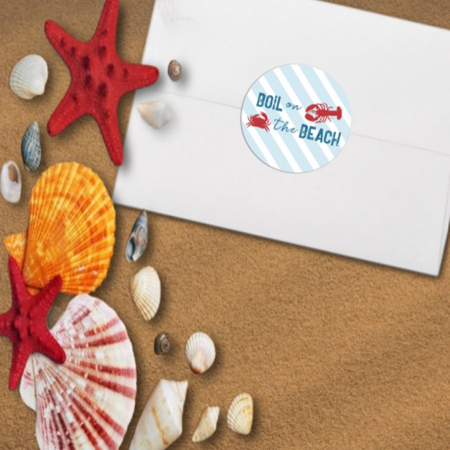 Seafood Boil Bachelorette Party Classic Round Sticker (Creator Uploaded)