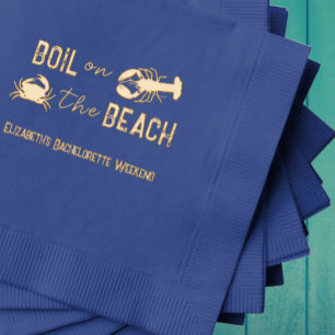 Seafood Boil Bachelorette Party Foil Napkins