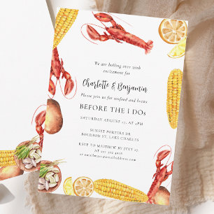 Seafood Boil Bofore I Do Engagement Party Invitation