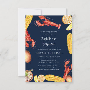 Seafood Boil Bofore I Do Engagement Party Invitation