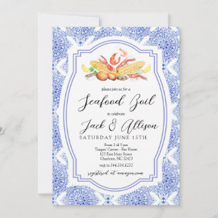 Seafood Boil Invitation, Low country Boil Shower Invitation
