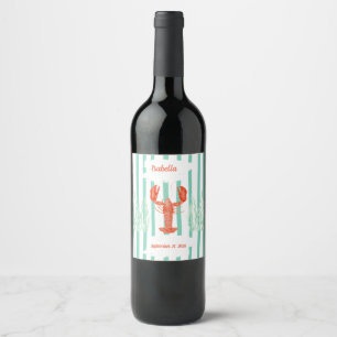 Seafood Boil Party - Custom Lobster Brunch Wine Label
