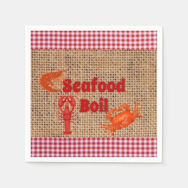 Seafood Boil Party Napkin (Front)