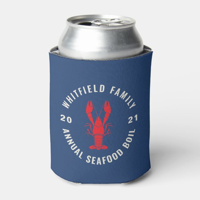 Seafood Boil Summer Family Lobster Party Can Cooler (Can Front)