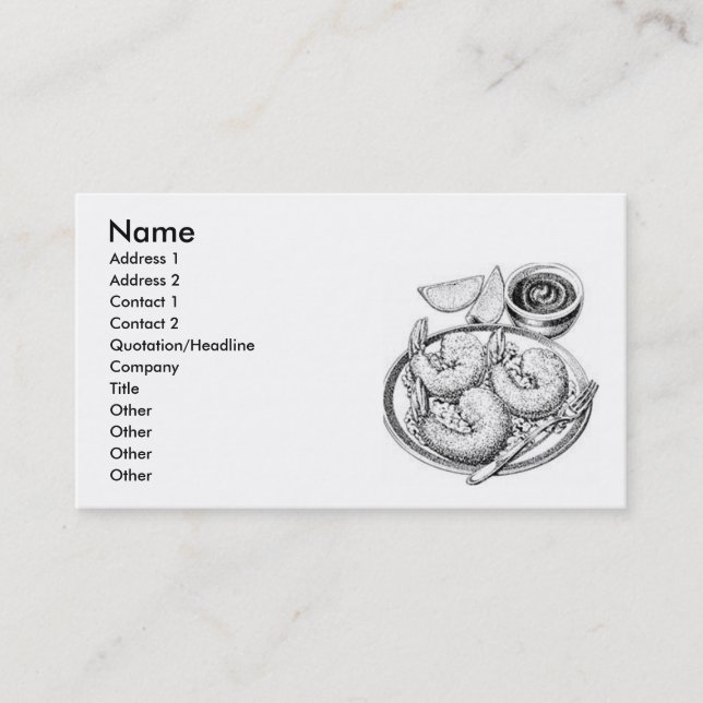 Seafood Business Card (Front)