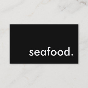 seafood. business card