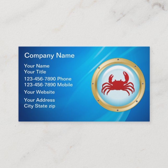 Seafood Business Cards (Front)