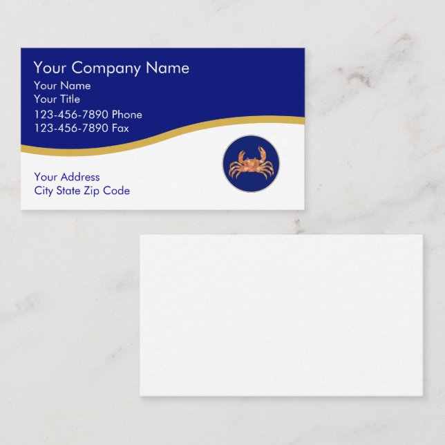 Seafood Business Cards (Front/Back)