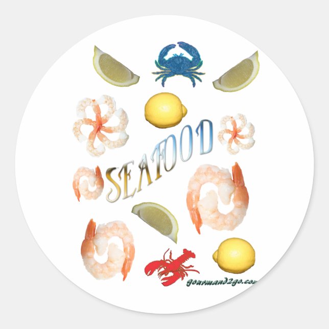 Seafood! Classic Round Sticker (Front)