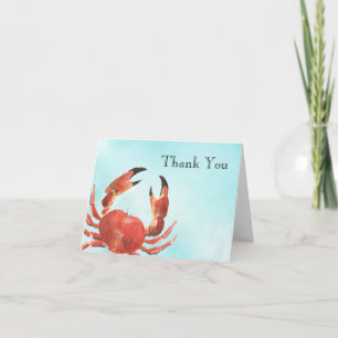 Seafood Crab Watercolor Thank You