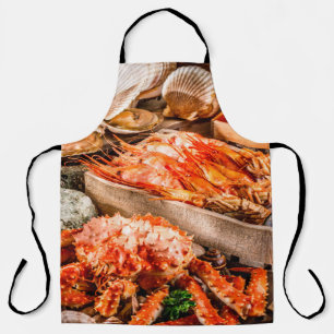 Seafood cuisine plate as an ocean gourmet dinner b apron