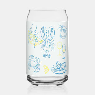 Seafood Feast Can Glass