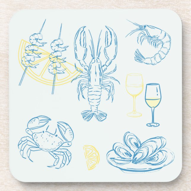 Seafood Feast Coaster (Front)