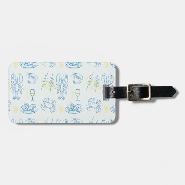 Seafood Feast Luggage Tag (Front Horizontal)