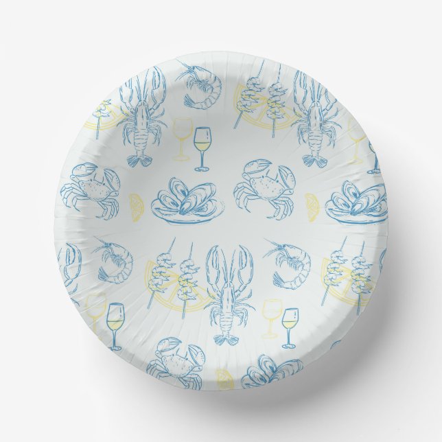 Seafood Feast Paper Plate (Front)