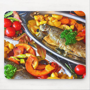 Seafood Fried Fish Mouse Mat