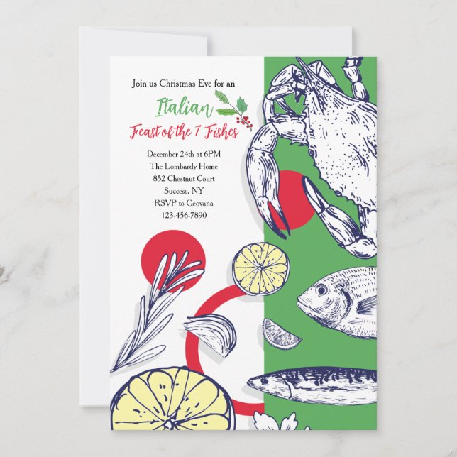 Seafood Invitation (Front)