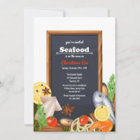 Seafood is on the Menu invitation