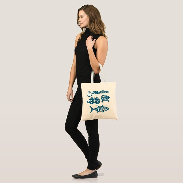 Seafood Logos Tote Bag (Printed on both sides
Machine washable!)
