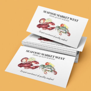 Seafood Market Business lobster Crab Business Card