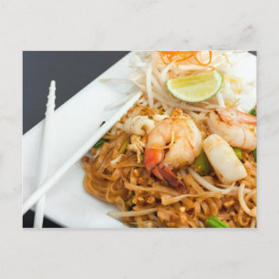 Seafood Pad Thai Fried Rice Noodles Postcard