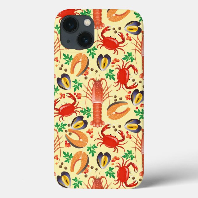 Seafood Pattern Case-Mate iPhone Case (Back)