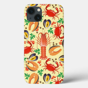 Seafood Pattern iPhone 13 Case