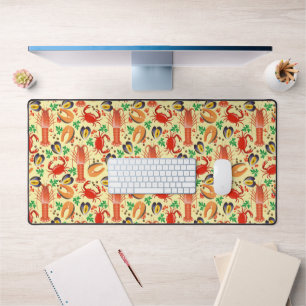 Seafood Pattern Desk Mat