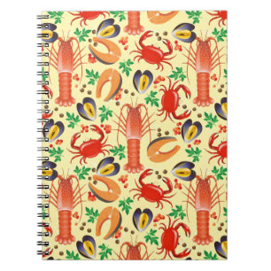 Seafood Pattern Notebook