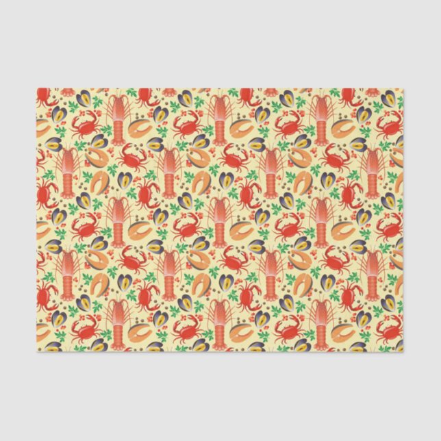 Seafood Pattern Tissue Paper (Front)