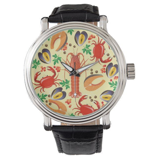 Seafood Pattern Watch (Front)
