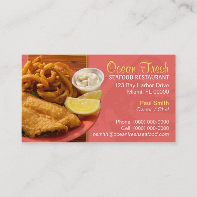 Seafood Restaurant Business Card (Front)
