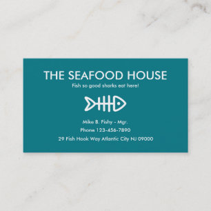 Seafood Restaurant Business Cards