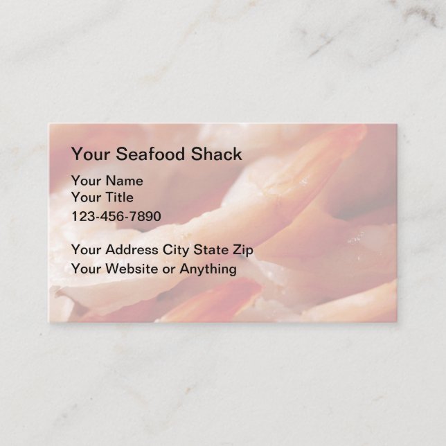 Seafood  Restaurant DIstributor Business Cards (Front)
