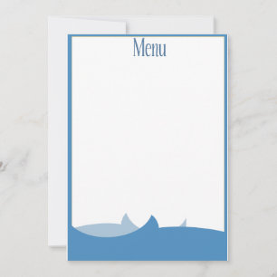 Seafood restaurant menu