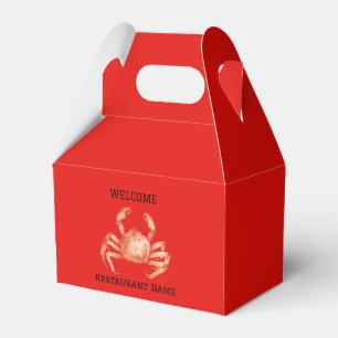 Seafood restaurant welcome red Crab Personalize Favour Box