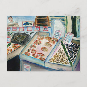 Seafood Sale Postcard (Pike Place Seattle)