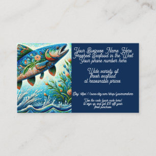 Seafood Salmon Shrimp Crab Sales Shop Sales Etsy  Business Card