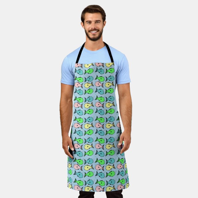 Seafood Seller Fishmonger Apron (Worn)