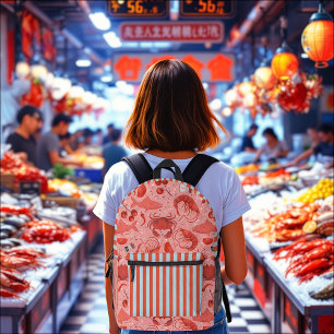 Seafood spectacular  printed backpack