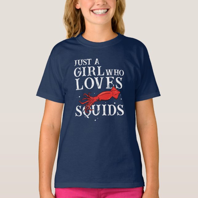 Seafood Squid Lover Nautical Chef Gag T-Shirt (Front)