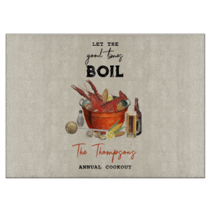 Seafood Summer Annual Crawfish Boil Party Cutting Board