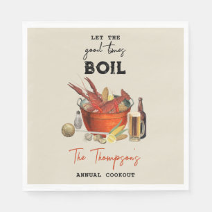 Seafood Summer Annual Crawfish Boil Party Napkin