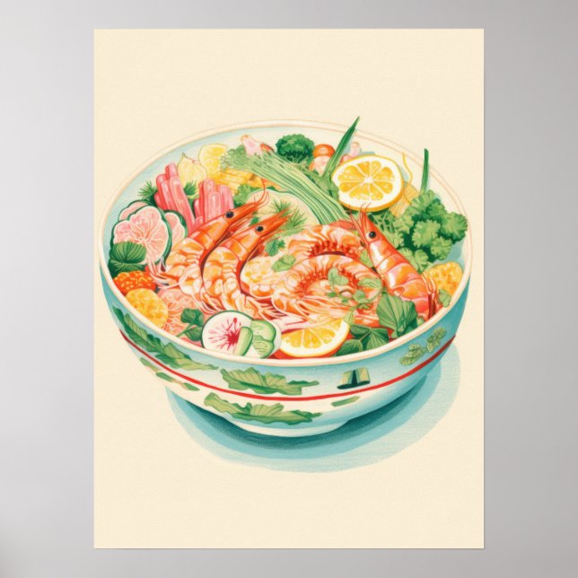 Seafood Symphony: A Feast in a Bowl Poster (Front)