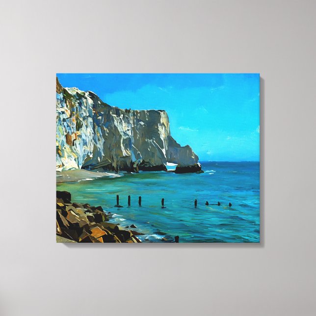 Seaford Head Arch, Seven Sisters, England Canvas Print (Front)