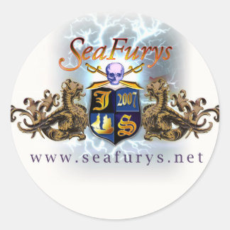 SeaFurys Shield (white) Stickers