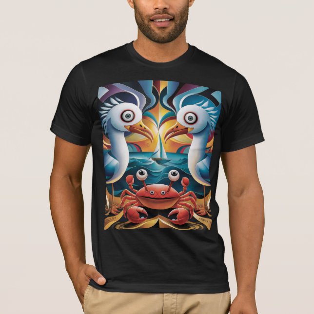 SEAGALS AND CRABS  T-Shirt (Front)