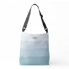 Seaglass Aqua Watercolor Ombre Monogram