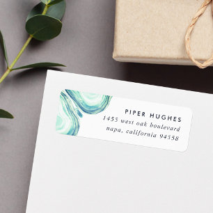 Seaglass Geode Return Address Label